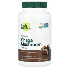 2 X Fresh Nutrition, Chaga Mushroom, 90 Capsules (500 mg per Capsule)