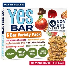 YES Nut Bars – Six Flavor Variety Pack – Soft Chewy Healthy Snack Bars Made with