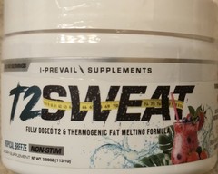 I-Prevail T2SWEAT 4 oz (60 Serv) Thermo Fat Burner Tropical Breeze BEST BY 11/26