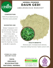 [idHerb] 50-500 gram Powder Sunset Hibiscus Aibika Abelmoschus Manihot Organic
