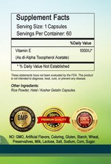 Vitamin E 1000 IU Capsules serving- USA Deal