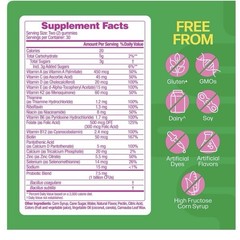 Culturelle Women’s Probiotics Multivitamin Gummies Mixed Berry 60..