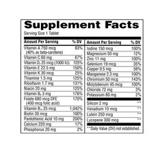 4 PACK Complete Multivitamin/Multimineral Supplement Tablets, Adults 50+, 125 Ct