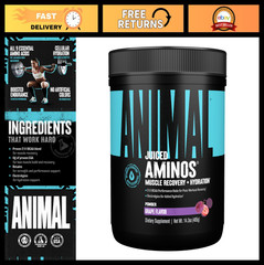 BCAA EAA Amino Acid Powder with Electrolytes & Sea Salt for Recovery – Grape, 30