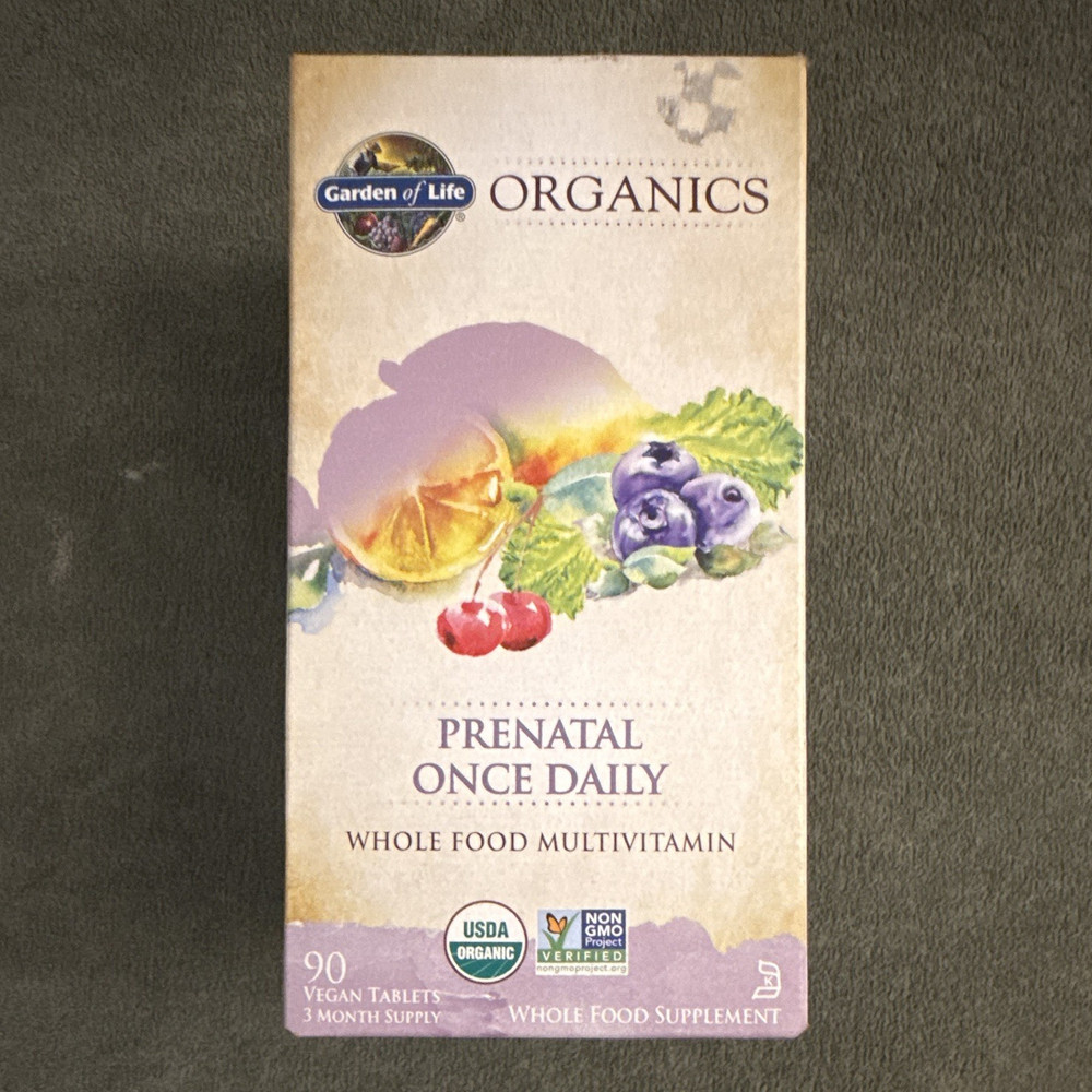 Garden of Life mykind Organics Prenatal Once Daily USDA Organic Non-GMO Vegan 90