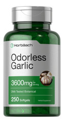 Odorless Garlic Pills 3600 mg | 250 Softgels | Ultra Potent | by Horbaach