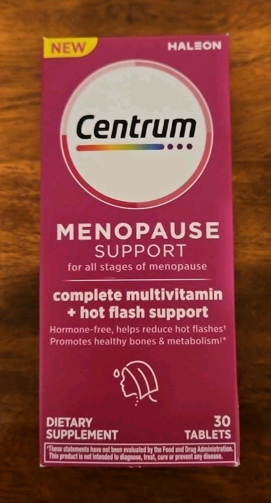 Centrum Menopause & Hot Flash Support Complete Multivitamin – 30 Ct Exp 05/26