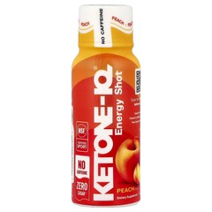 2 X Ketone-IQ, Energy Shot, Peach, Caffeine Free, 6 Bottles, 2 fl oz (59 ml) Ea