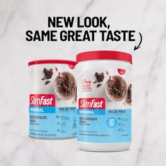 SlimFast Original Meal Replacement Shake Mix, Rich Chocolate Royale, 20.18 oz, 2