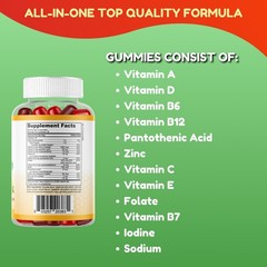 Halal & Vegetarian Gummies for Adults – Certified Halal Vitamins (90 Count)