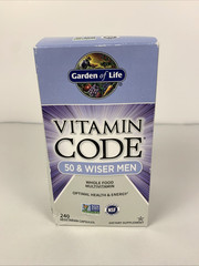 Garden of Life Vitamin Code 50 & Wiser Men Multivitamin 240ct NEW Exp. *05/2026*