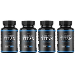 Blood Flow Titan Boost Pro Mens Blood Flow Supplement – 90 Capsules | Pack of 4