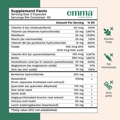1-3 Pack Emma Gut Health Supplement 180 Capsules for Bloating Relief & Leaky Gut