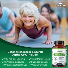 Zazzee Extra Strength Alpha GPC Choline, 700 mg per Serving, 75 Vegan…