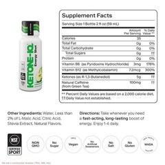Ketone-IQ Green Apple Caffeine Energy Drinks – 6 Pack Box 2 fl oz EXP 11/20/26
