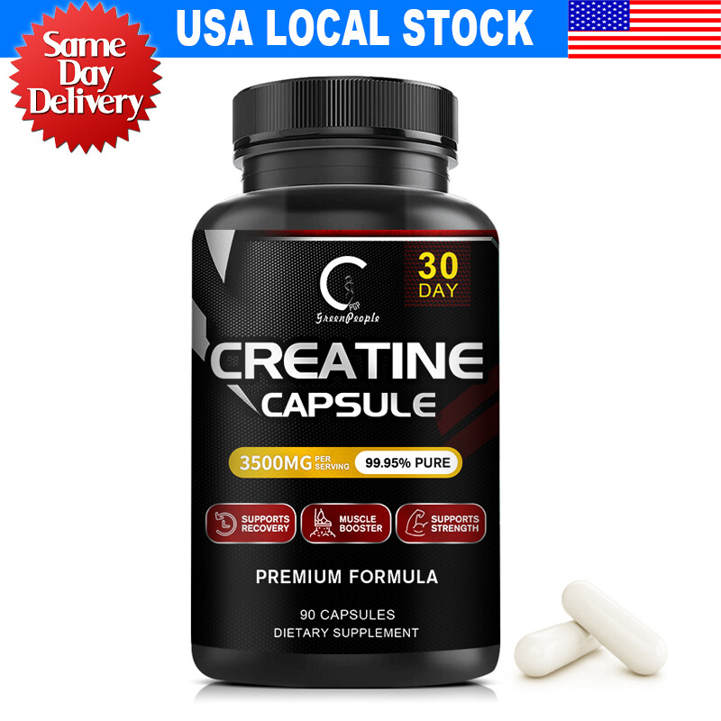 3500mg Creatine Monohydrate Capsules – Bodybuilding Muscle Growth – 90 Pills