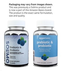 Amazon Brand – Solimo Prebiotic & Probiotic Gummies, 2 50 Count (Pack of 1)