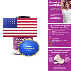 Eu Natural Move Glow Collagen Pills For Women Men – Vegetarian Multi-Collagen