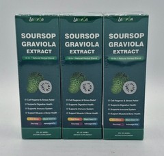 3 × Soursop Graviola Extract 10-in-1 Natural Herbal Blend Liquid, 2 fl oz 11/27