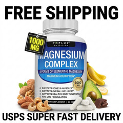 Magnesium Complex 1000mg 8-in-1 Supplement for Sleep, Calm & Cramp 90ct