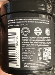 ELMNT Black Maca Ashwagandha Black Pepper Non-GMO Lab Tested 60 Capsules – New