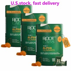 3PCS Root Labs Alpha 10-in-1 Shilaiit Gummies 4000 mg Holiday Gift SX-Ready