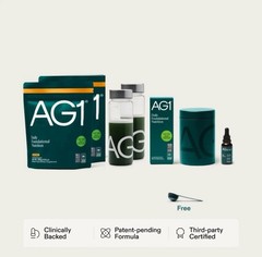 GENUINE AG1 Pouch 60 servings (2) AG1 Pouches (5) Athletic Greens Travel -CITRUS