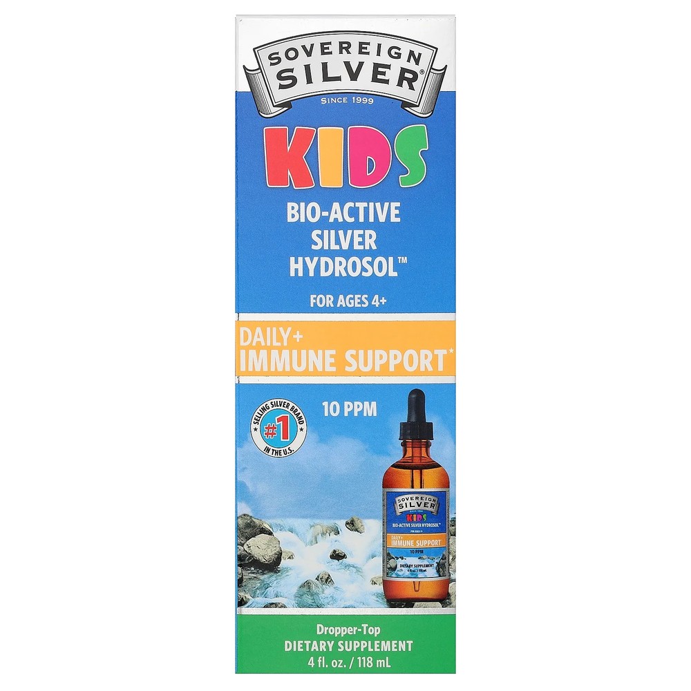 2 X Sovereign Silver, Kids Bio-Active Silver Hydrosol�, Ages 4+, 4 fl oz (118 m