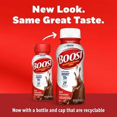 BOOST Original, Nutritional Drink, Rich Chocolate, 10g Protein, Pack24 – 8 fl oz
