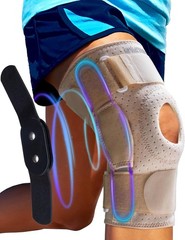 Sparthos Knee Brace – Heavy-Duty Hinged Support for ACL, Large, Desert Beige