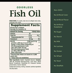 Nature’s Bounty Odorless Fish Oil, 2400 mg 90 Count (Pack of 1) exp 09/2028