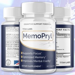(2 Pack) MemoPryl Nootropic All Natural Brain Supplement Memo Pryl 120 Capsules