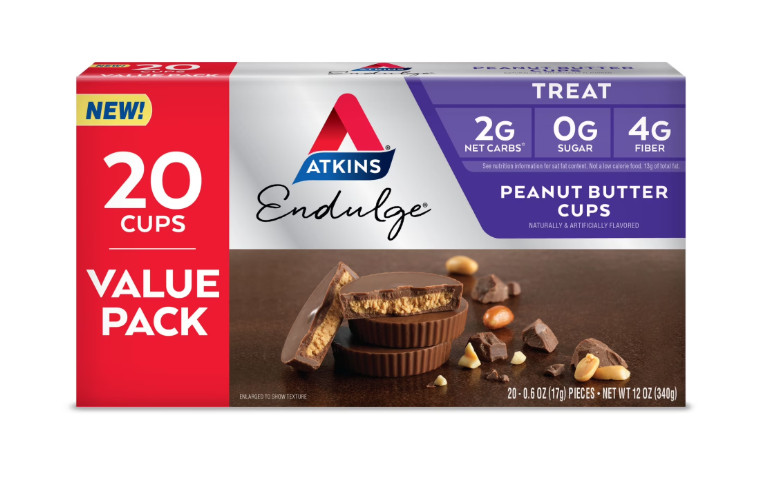 Atkins Endulge Peanut Butter Cups, Sugar Free Candy,Low Sugar Treats, 20 Ct.