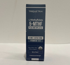 Triquetra L-Methylfolate 5-MTHF Plus Methyl B12 Supplement 1 oz Sealed Bottle