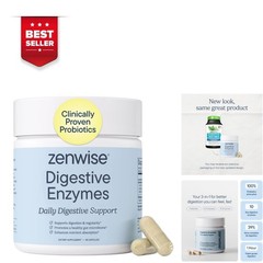 Zenwise Health Digestive Enzymes with Bromelain & Papaya – 48 Capsules
