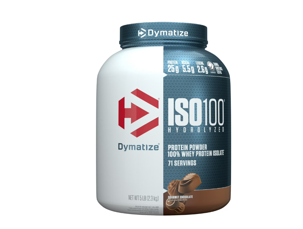 Dymatize ISO100 Hydrolyzed Whey Isolate Protein Powder, Gourmet Chocolate, 5 lb