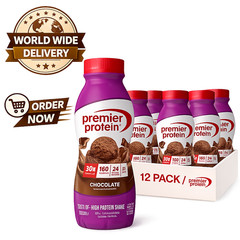 Premier Protein Chocolate Shakes 12ct (11.5oz) 30g Protein Gluten Free Immune