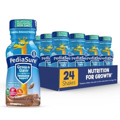 PediaSure Grow & Gain 27 Vitamins 7g Protein Chocolate 8-fl-oz Bottle Pack of 24