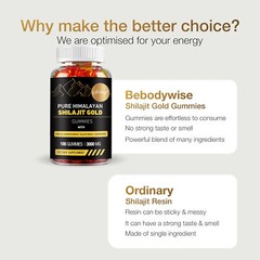Shilajit Gold Gummies – with Ashwagandha – Enhances Energy & Endurance, Immunity