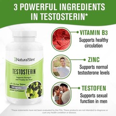NaturalSlim Testosterin Men’s Multivitamins Testosterone Booster 180 capsules