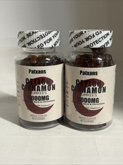 2x Patxans Organic Ceylon Cinnamon Gummies 60ct (120 Total) Apple Exp 1/27