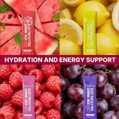 4x Electrolytes Powder Hydration Packets | Sugar Free Recovery Electrolyte Drink