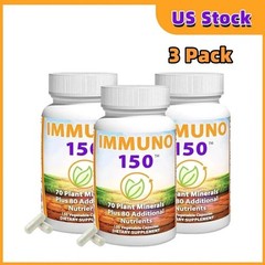 3 Pack Immuno 150, Immune Support Supplement, Packed with 70 Plant Minerals–+