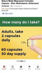 Nature Made Magnesium Complex 230mg with D3 & Zinc 60 Capsules Gluten-Free