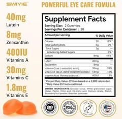 2 PACKS-LUXRY SWIYIE Lutein Gummies – Eye Health Support with Lutein&Zeaxanthin