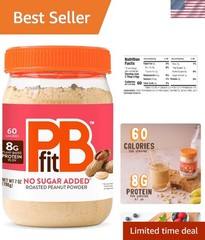 Healthy 7oz No Sugar Added Peanut Butter Powder with Monk Fruit & 8g Protein