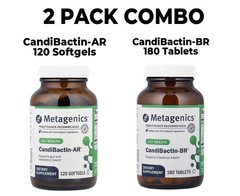 Metagenics, CandiBactin-BR, 180 Tablets + CandiBactin-AR, 120 softgels, 2 Pack