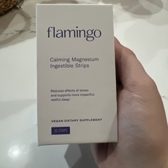 Flamingo Calming Magnesium Ingestible Strips, Vegan Stress Relief 30 Count