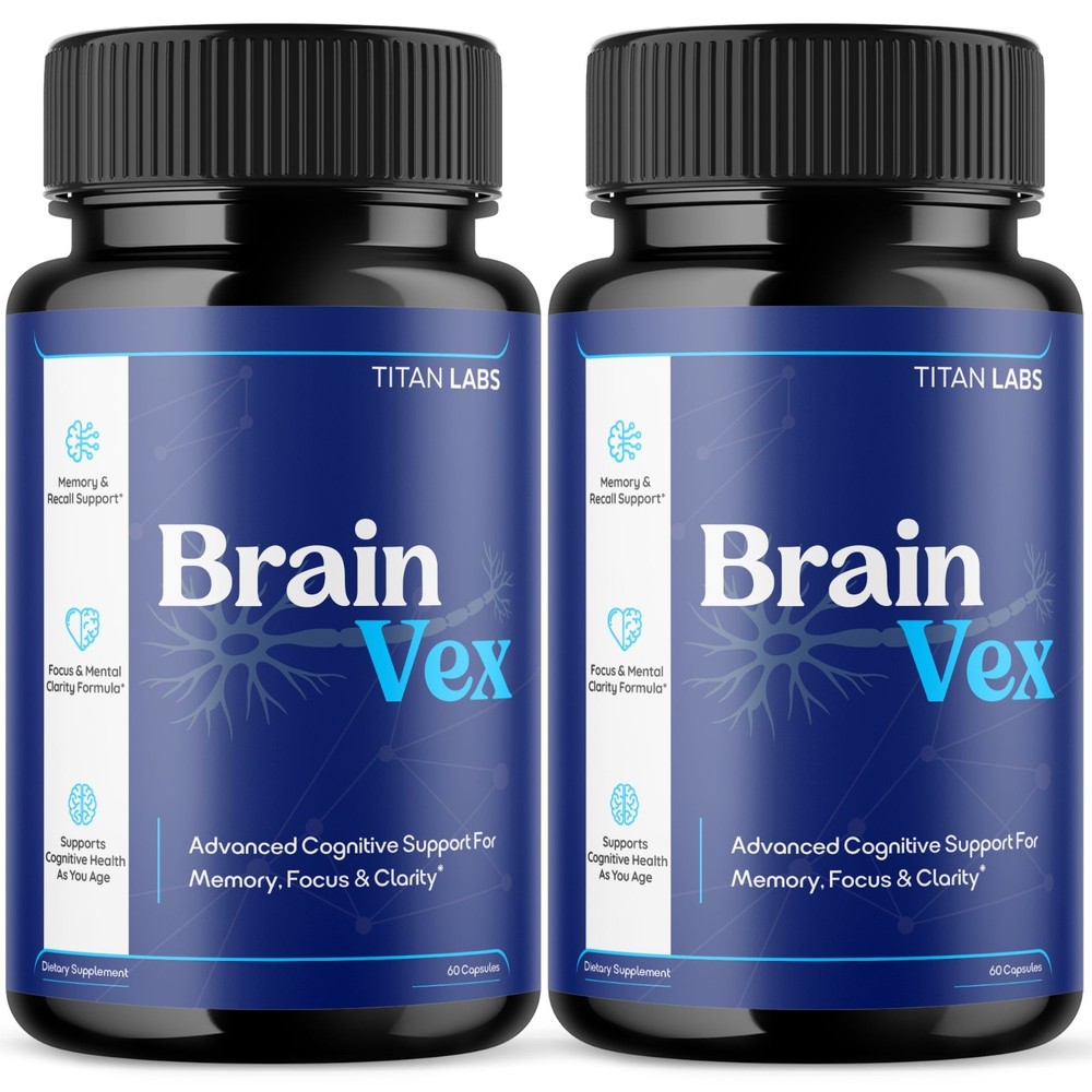 (2 Pack) BrainVex Nootropic All Natural Brain Supplement Brain Vex 120 Capsules