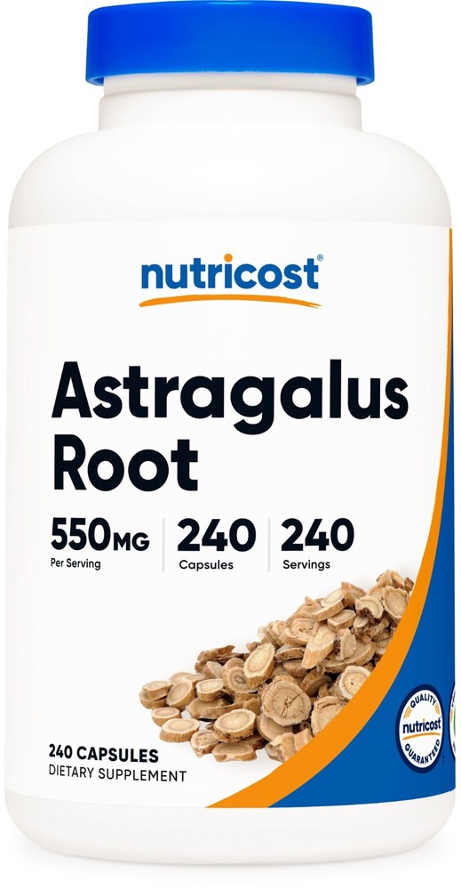Nutricost Astragalus Capsules 550mg, 240 Capsules – Non-GMO and Gluten Free